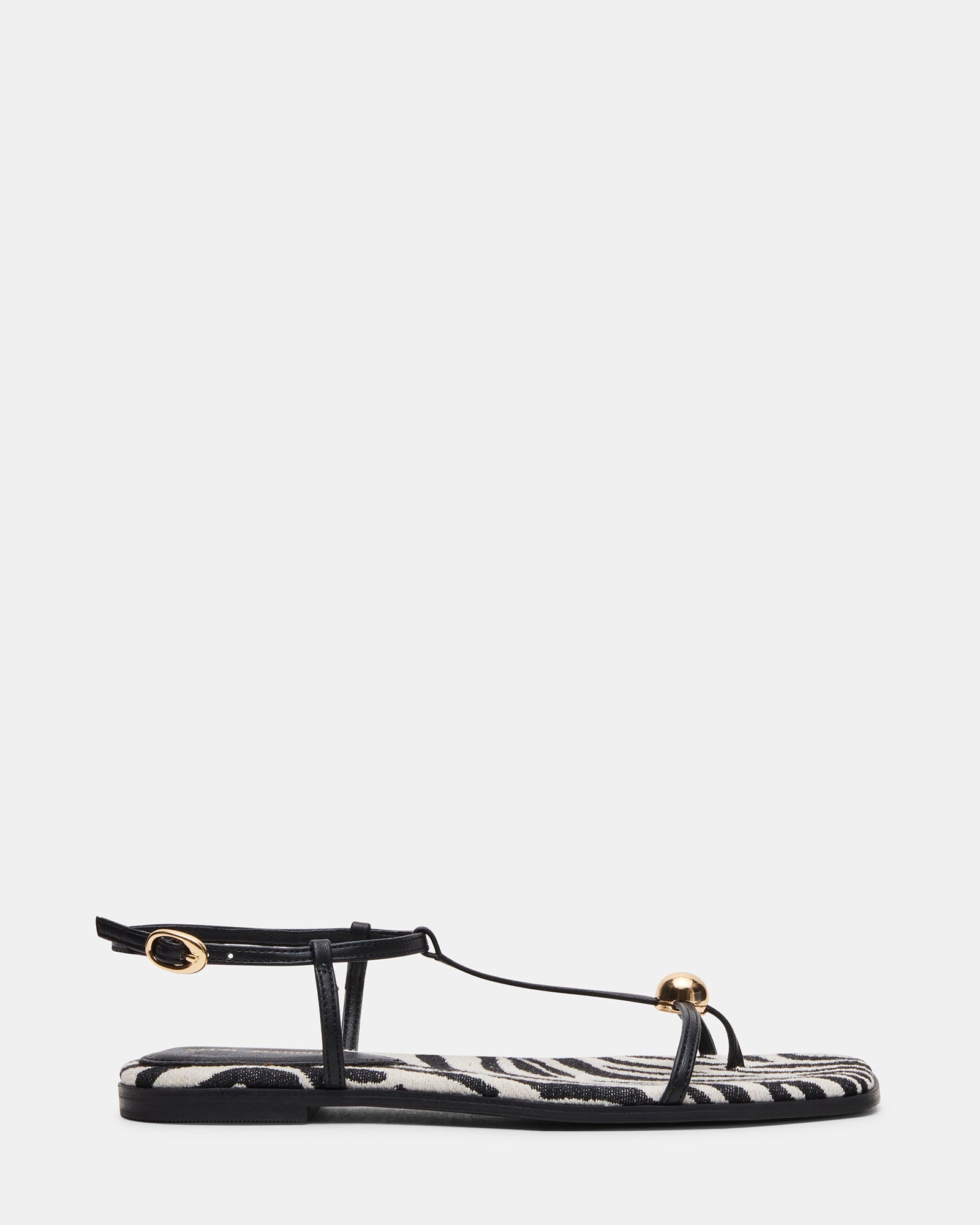 RITZY Zebra Square-Toe Strappy Women's Sandal | Steve Madden