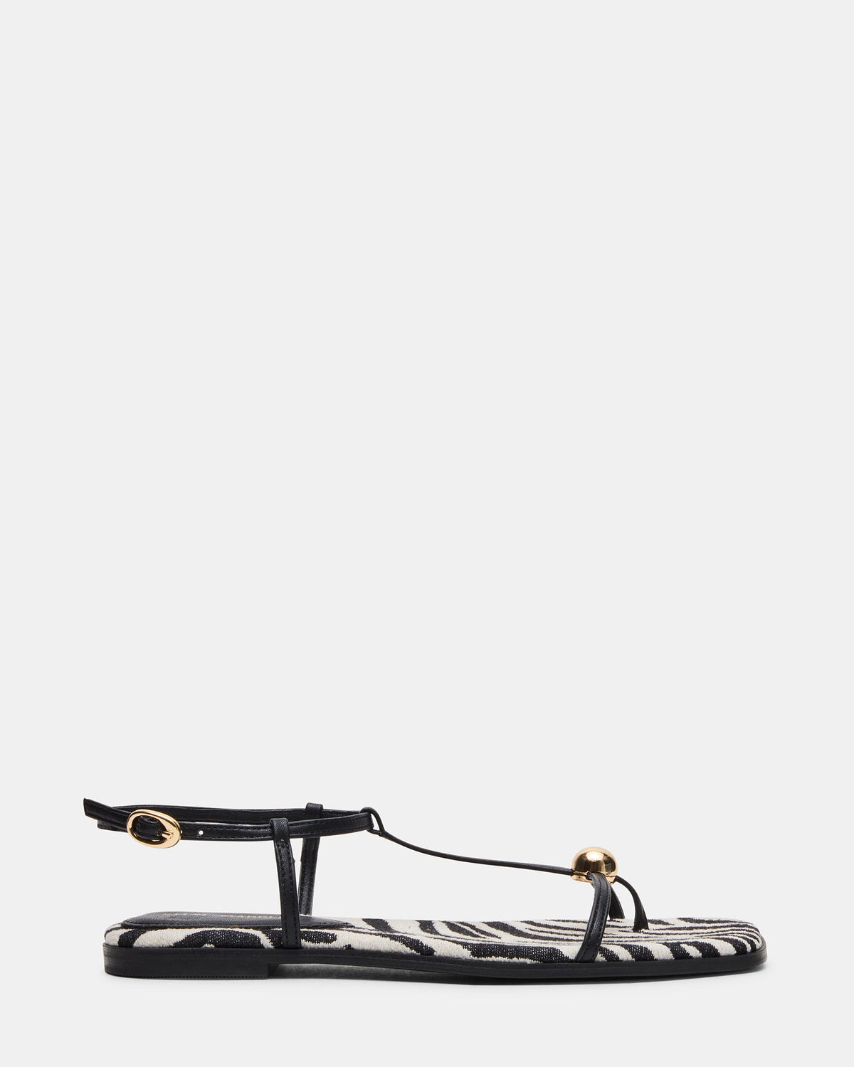 RITZY Zebra Square-Toe Strappy Women's Sandal | Steve Madden