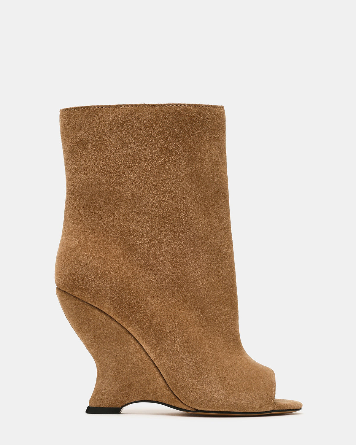 RYLIX Taupe Suede Wedge Peep-Toe Women's Ankle Boot | Steve Madden