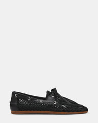 SAG Black Mesh Boat Women's Loafer | Steve Madden