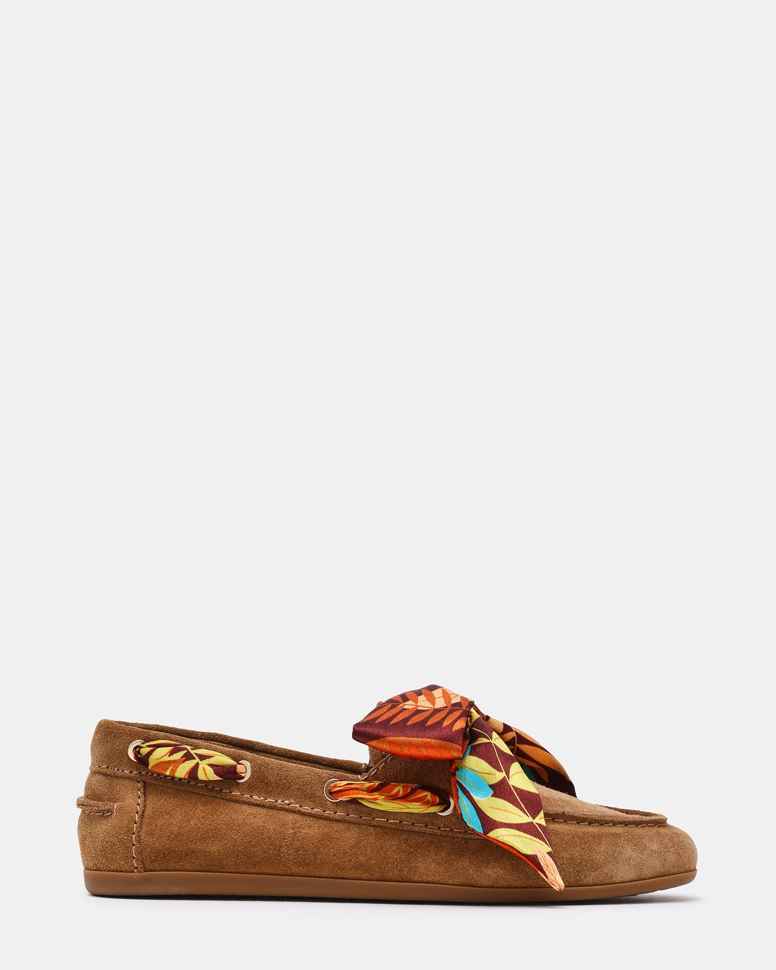 SAG Scarf Taupe Suede Boat Women's Loafer | Steve Madden