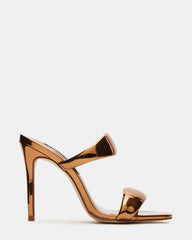 SATURN Bronze Stiletto Mule Women's Heel | Steve Madden