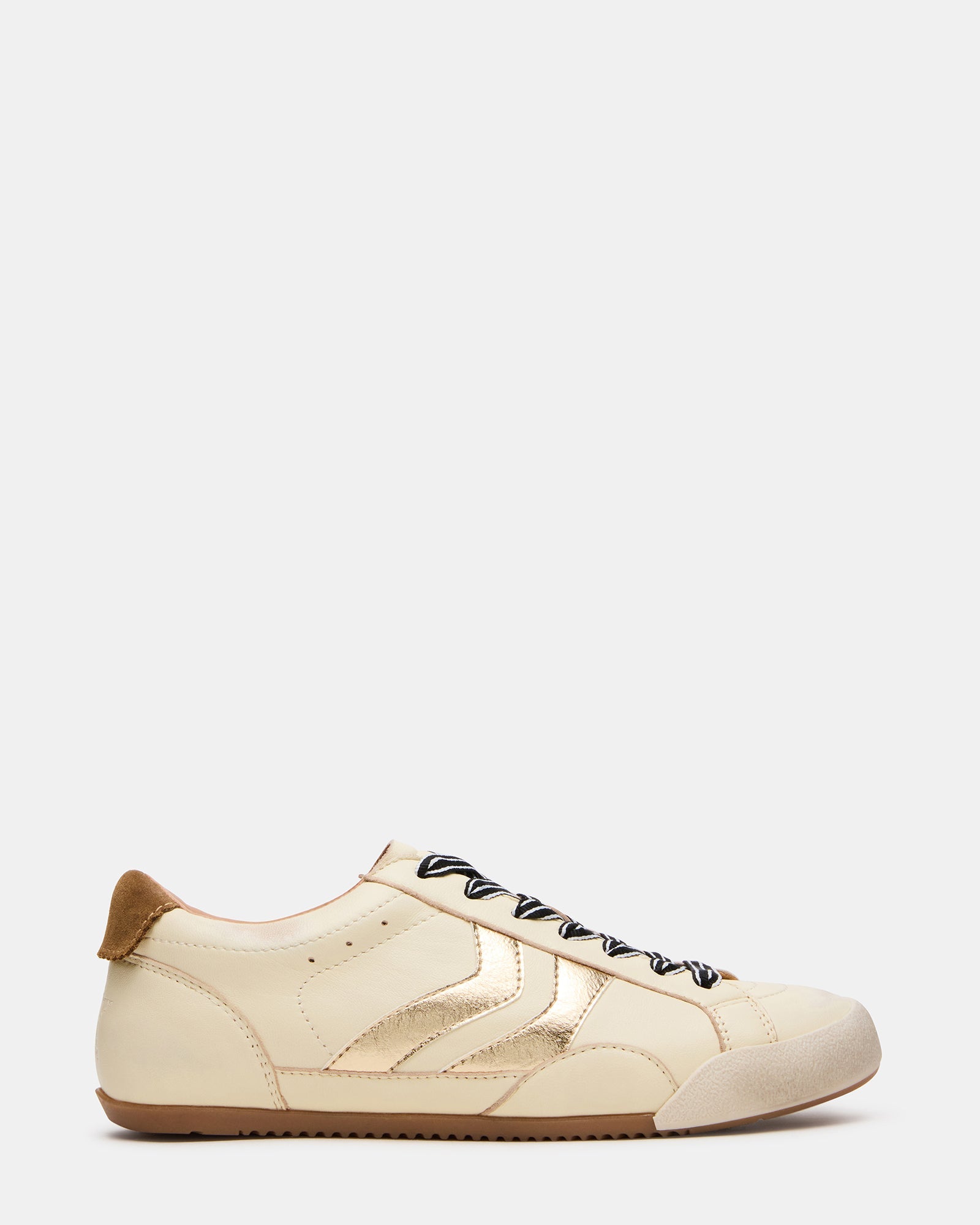 SEYMOUR Off/White Leather Low-Top Lace-Up Women's Sneaker | Steve Madden