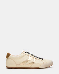 SEYMOUR Off/White Leather Low-Top Lace-Up Women's Sneaker | Steve Madden