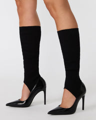 1 PACK STIRRUP LEG WARMERS BLACK