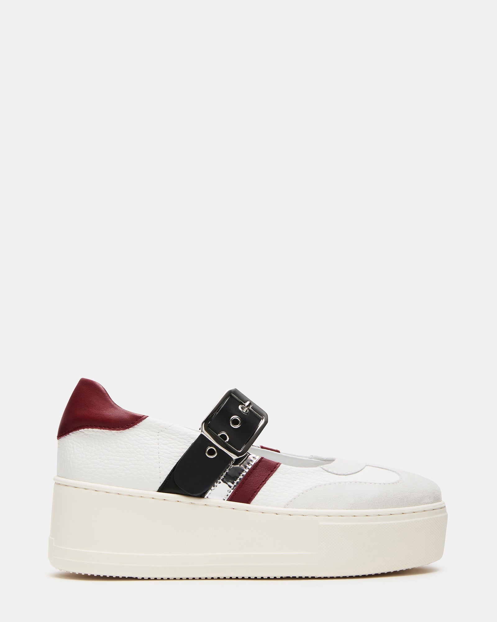 SOAR White Multi Mary Jane Platform Sneaker | Women's Sneakers | Steve Madden