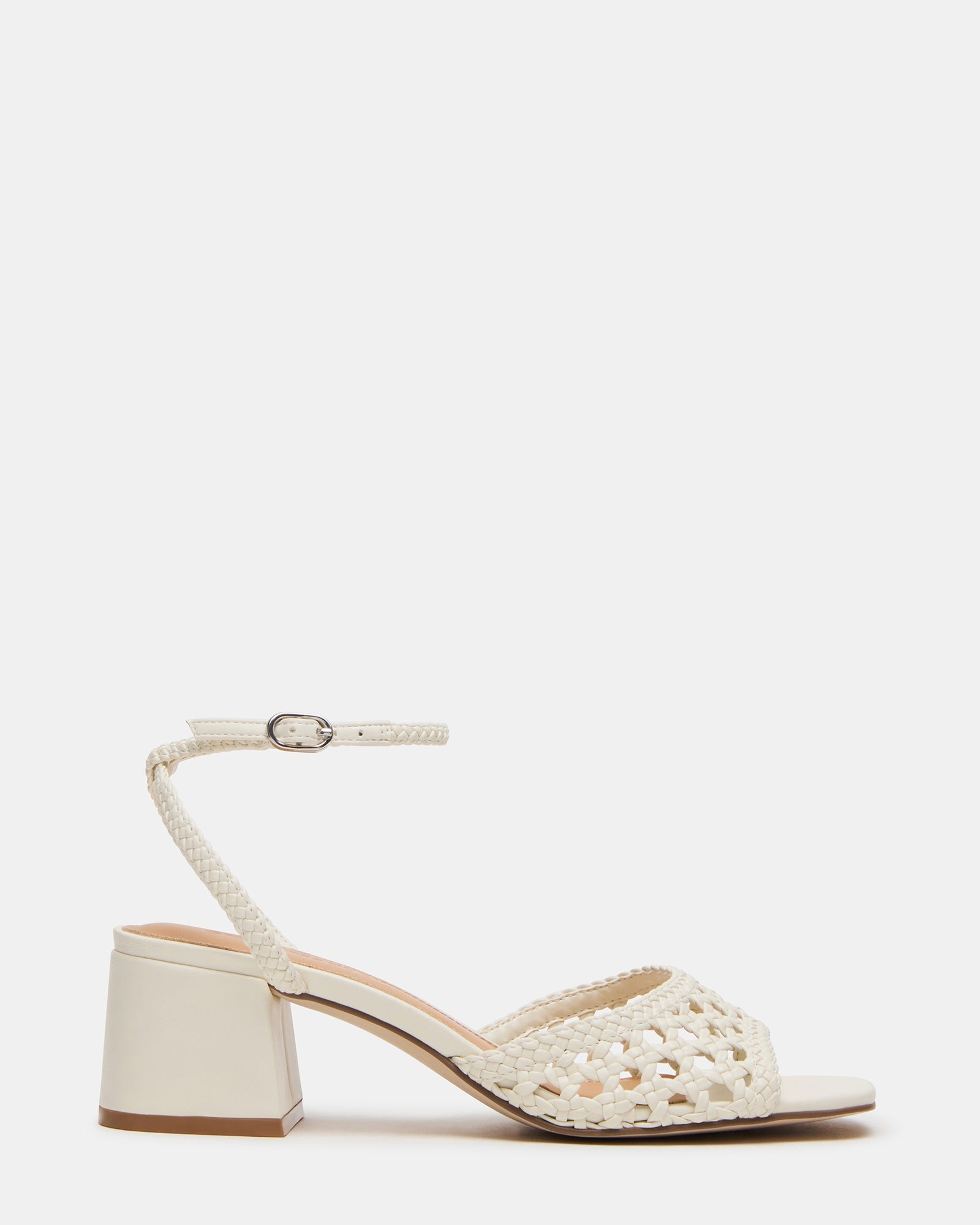 SOLEIL Bone Square-Toe Woven Women's Sandal | Steve Madden