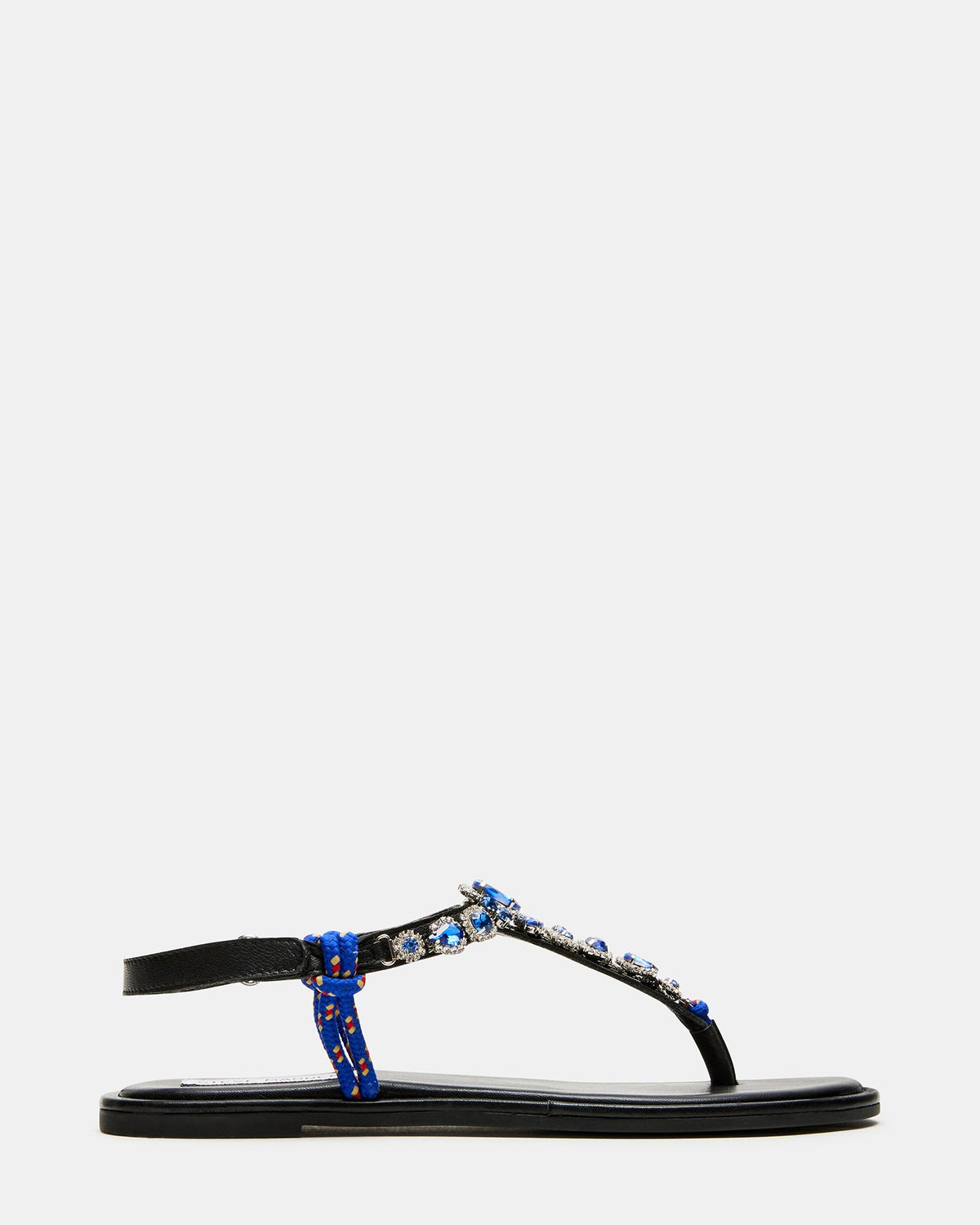 SOLITA Blue Multi Rhinestone Ornament Thong Sandal | Women's Sandals | Steve Madden