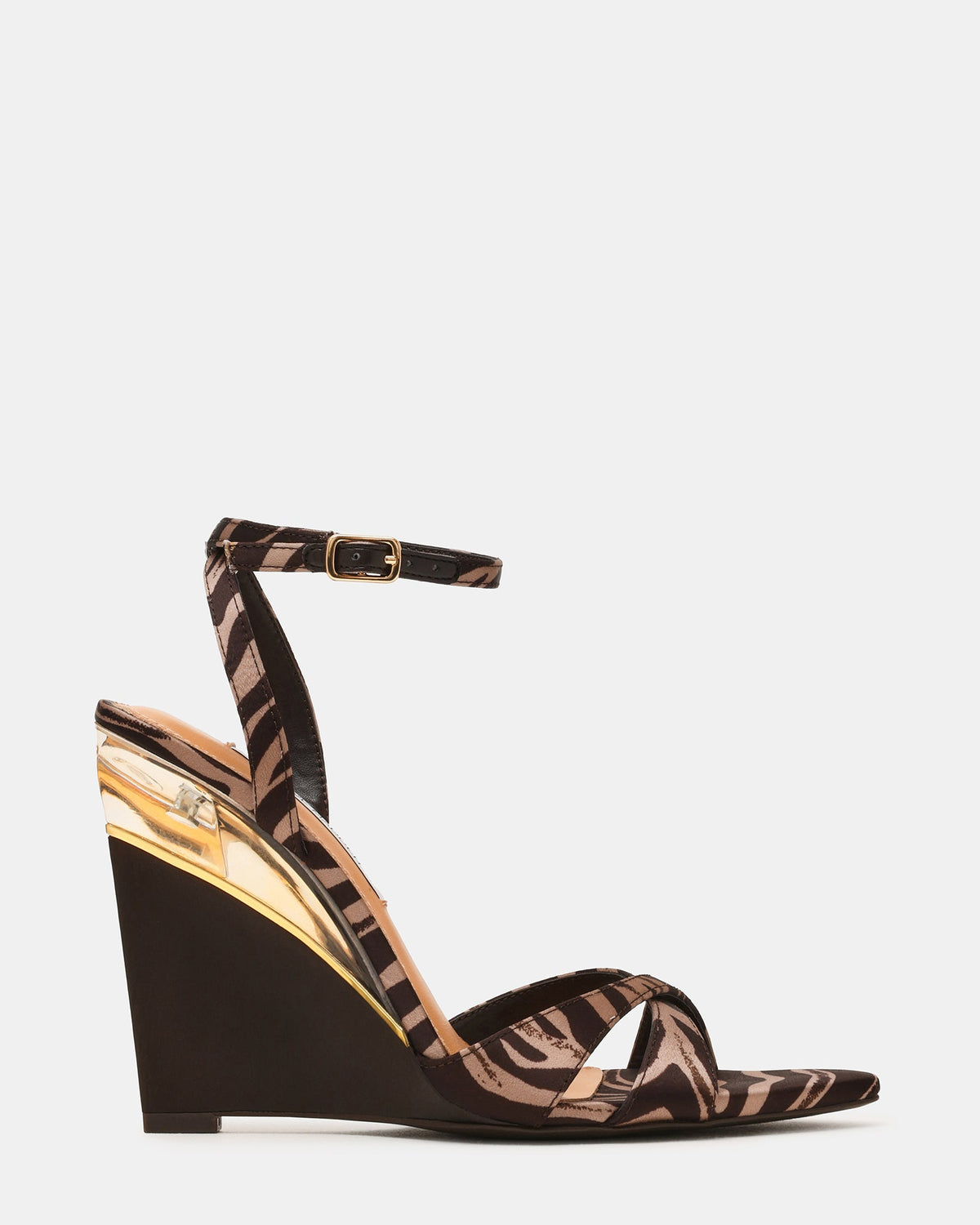 SORYNN Zebra/Brown Wedge Pointed-Toe Women's Heel | Steve Madden