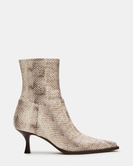 STASIA Natural Snake Pointed-Toe Kitten Heel Women's Ankle Boot | Steve Madden