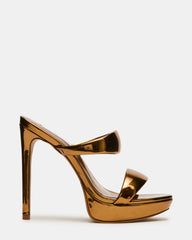 SUPERNOVA Bronze Platform Stiletto Mule Women's Heel | Steve Madden