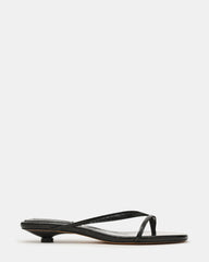 TERRY Black Snake Thong Women's Kitten Heel | Steve Madden