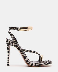 TIA Zebra Open-Toe Stiletto Women's Heel | Steve Madden