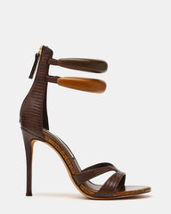 TIGRESS Brown Multi Bangle-Ankle Cuffs Stiletto Women's Heel | Steve Madden