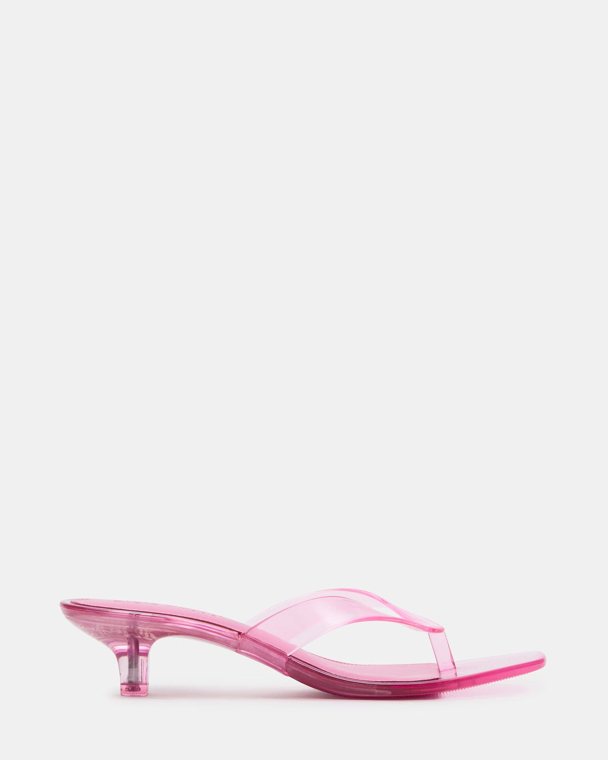 TRACIE Jelly Pink Thong Strap Women's Kitten Heel | Steve Madden