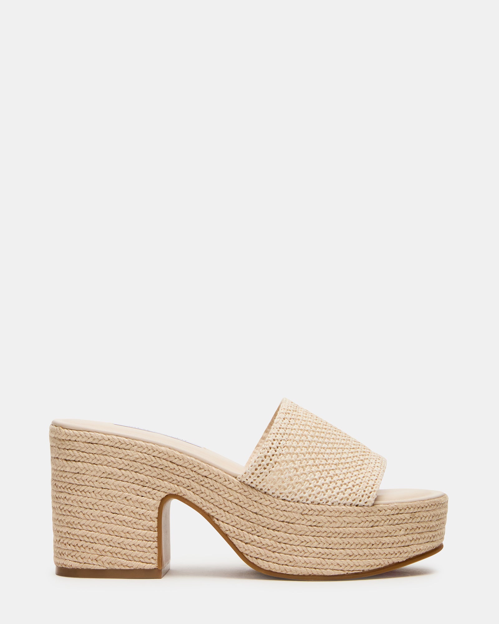 TRIPPY Natural Raffia Platform Mule Women's Sandal | Steve Madden
