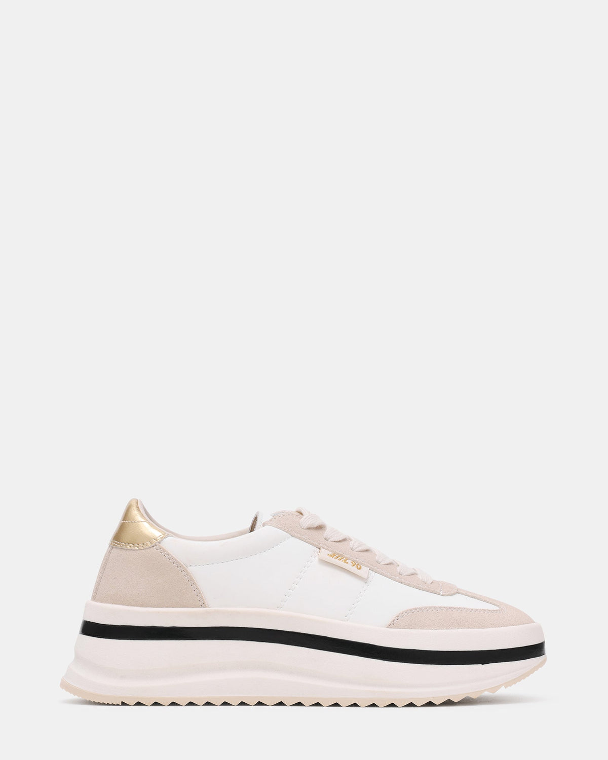 TROPHY White Multi Low-Top Lace-Up Platform Women's Sneaker | Steve Madden