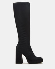TWAIN Black Knee-High Block Heel Women's Boot | Steve Madden