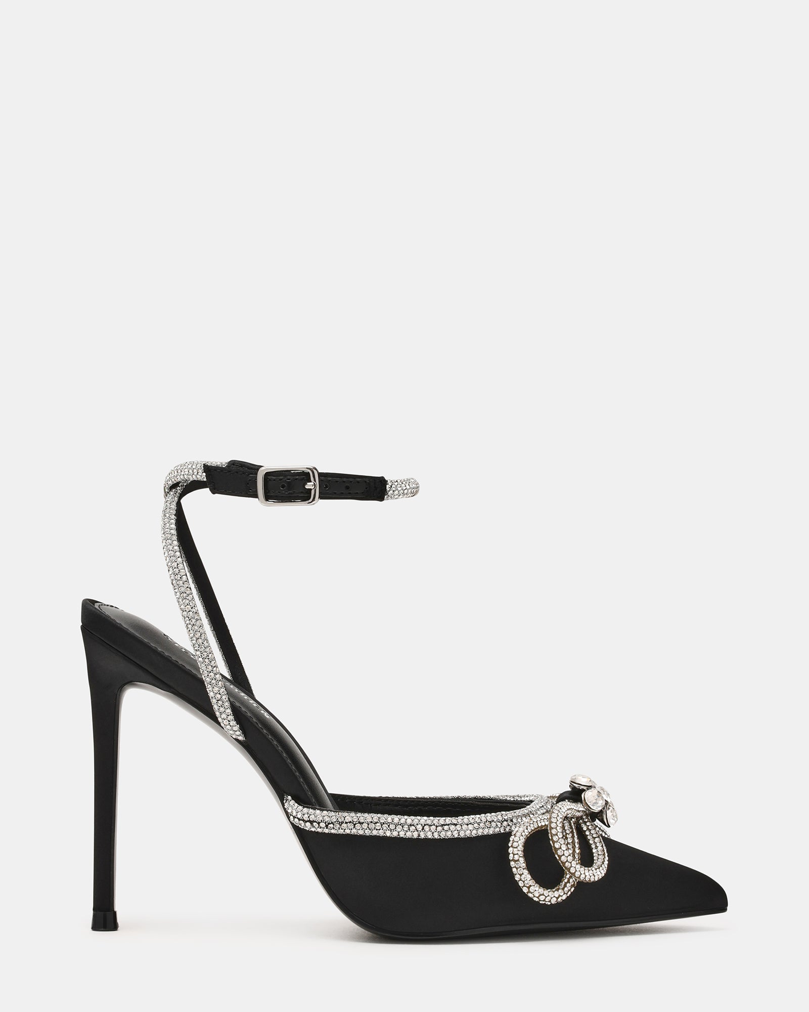 VIABLE Black Women's Rhinestone-Embellished Stilettos | Steve Madden