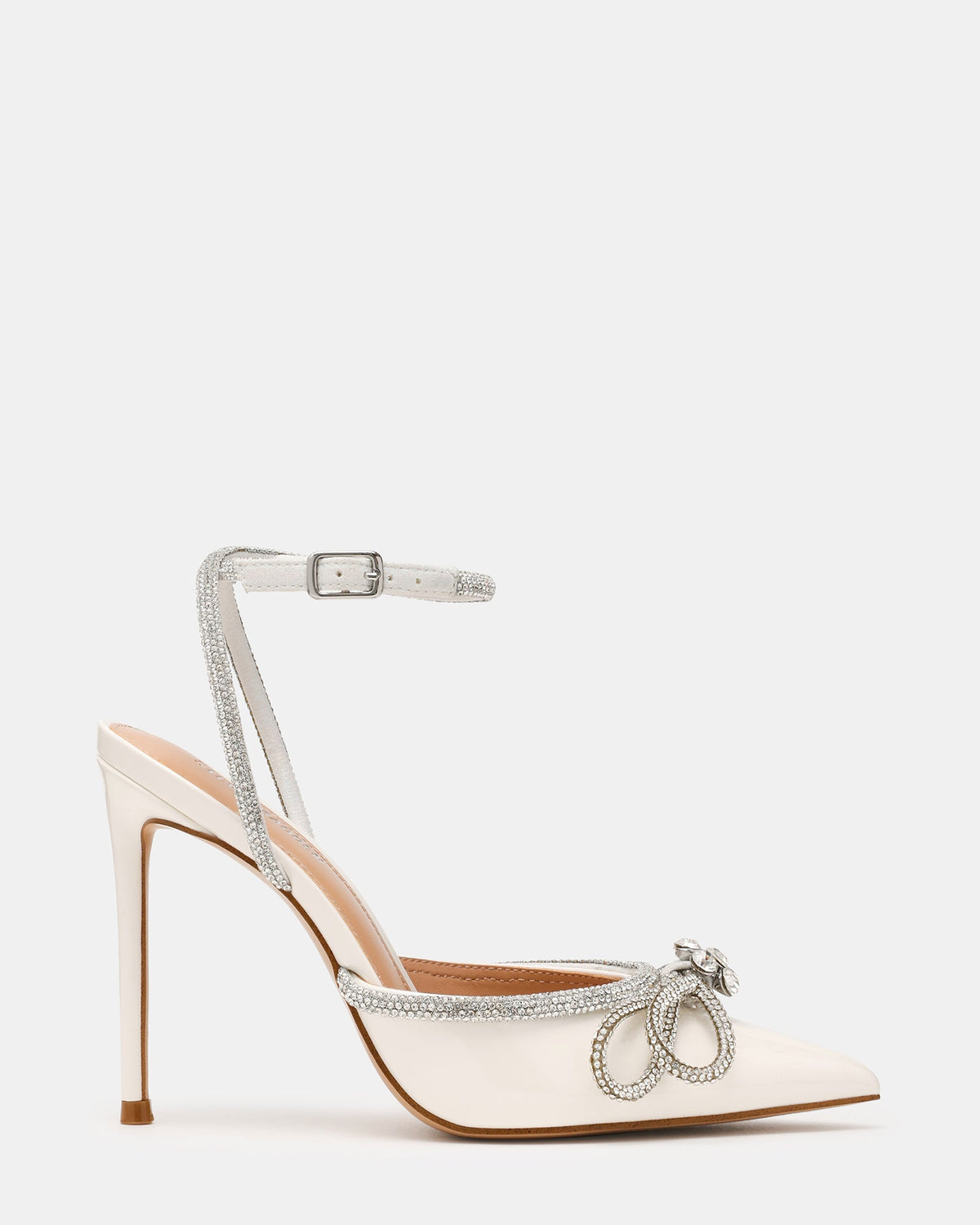 VIABLE Off-White Women's Rhinestone-Embellished Stilettos | Steve Madden