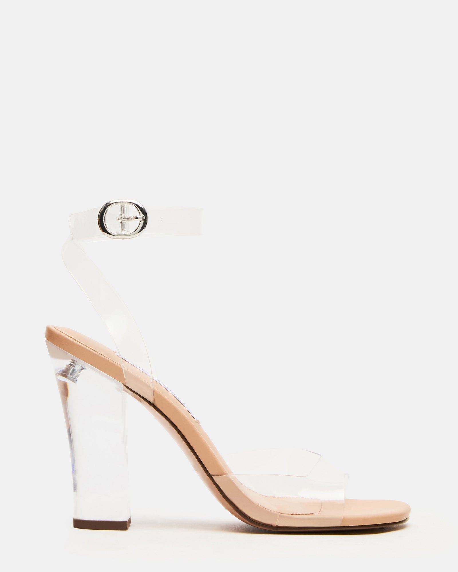WHISTLE Clear Square-Toe Block Heel Women's Heel | Steve Madden
