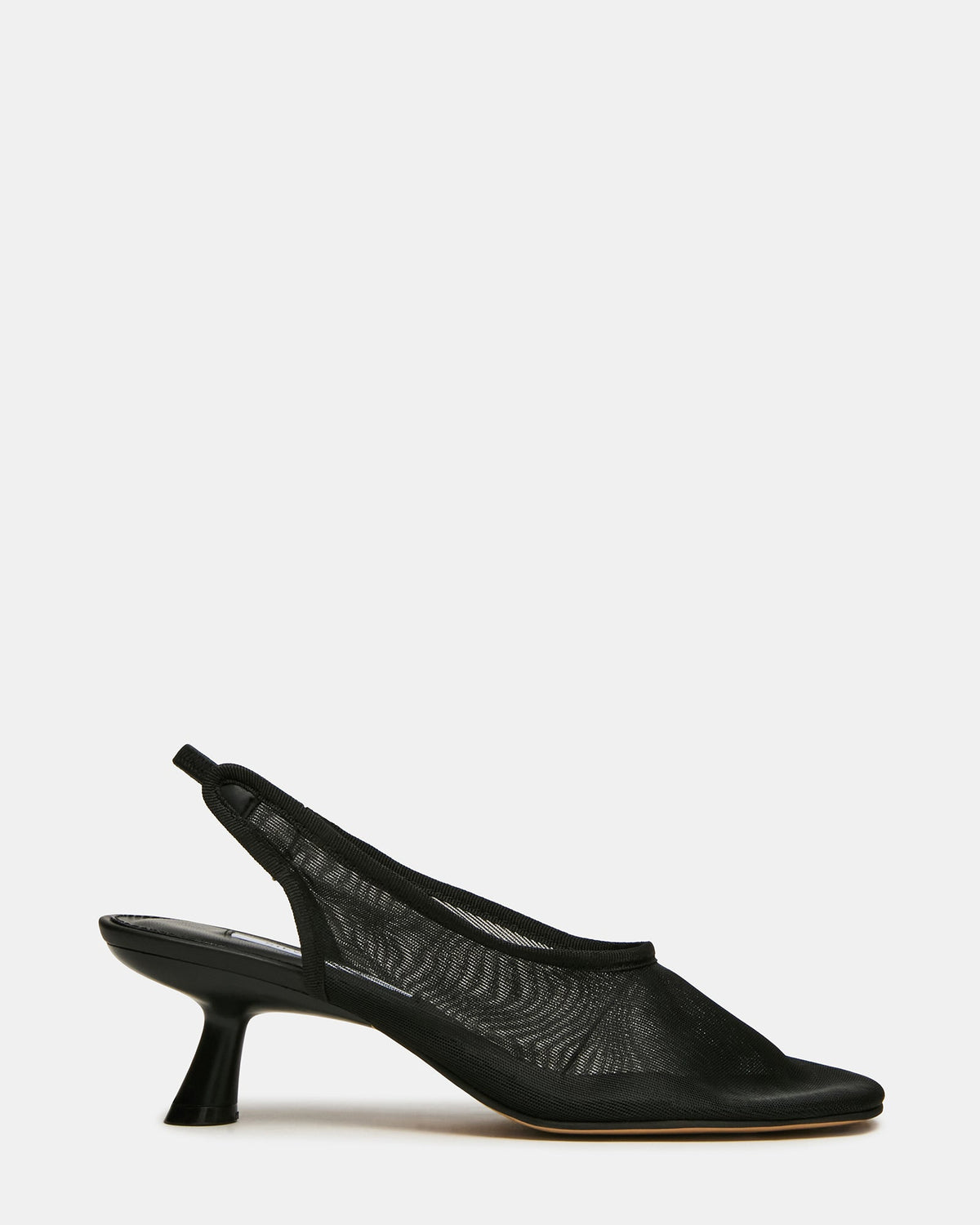 XTRA Black Mesh Slingback Women's Kitten Heel | Steve Madden