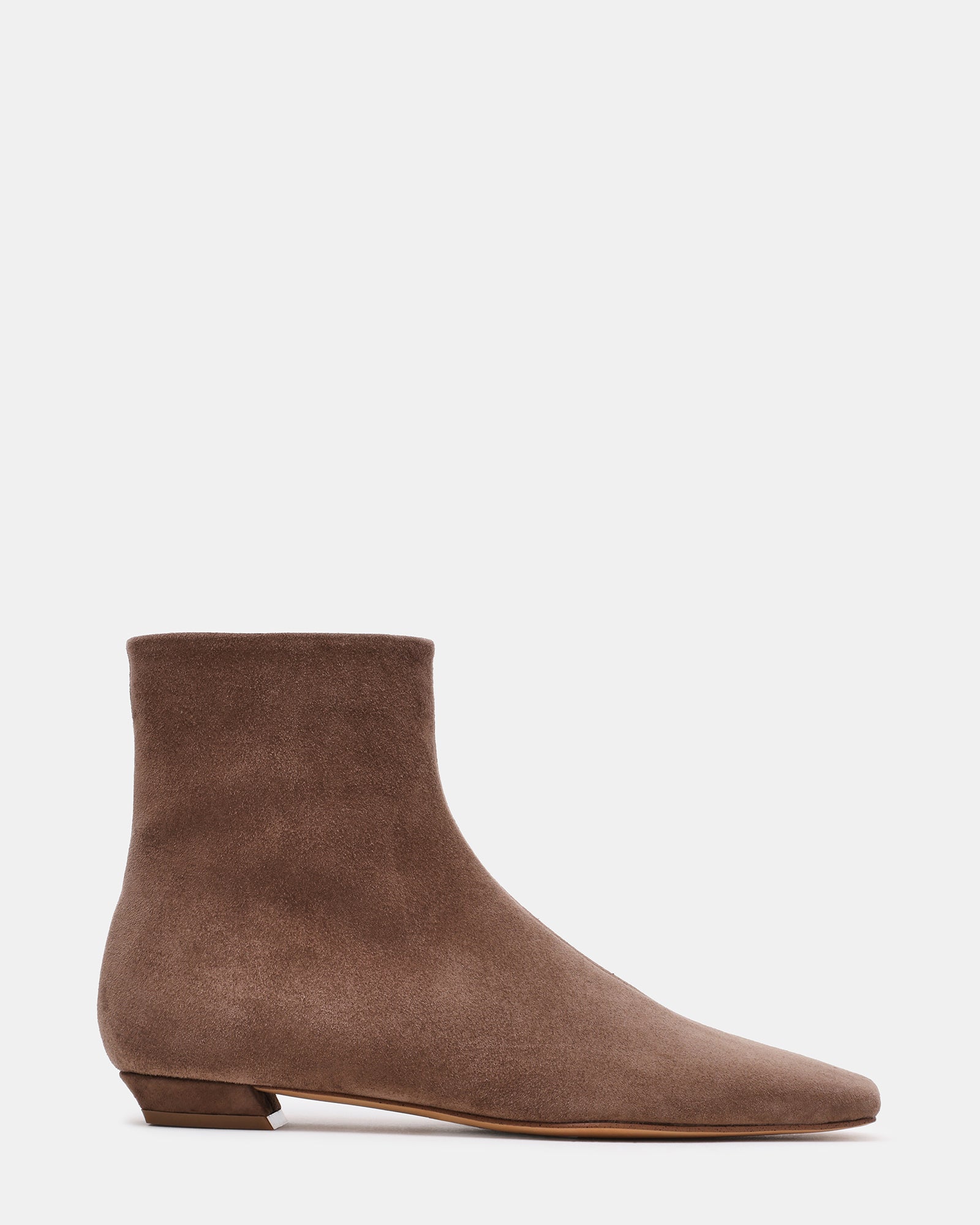 ZAMI Taupe Suede Square-Toe Women's Ankle Boot | Steve Madden