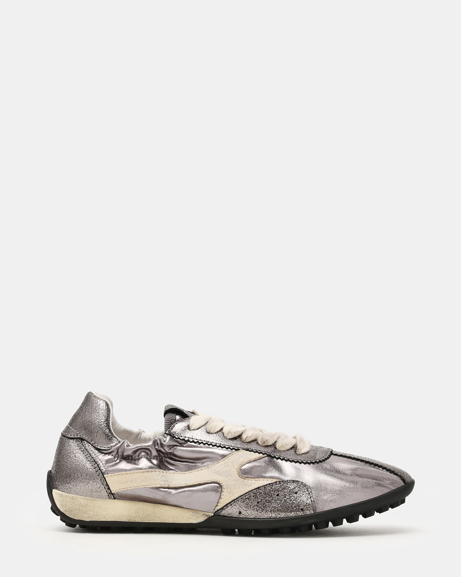 ZION Pewter Low-Top Lace-Up Women's Sneaker | Steve Madden
