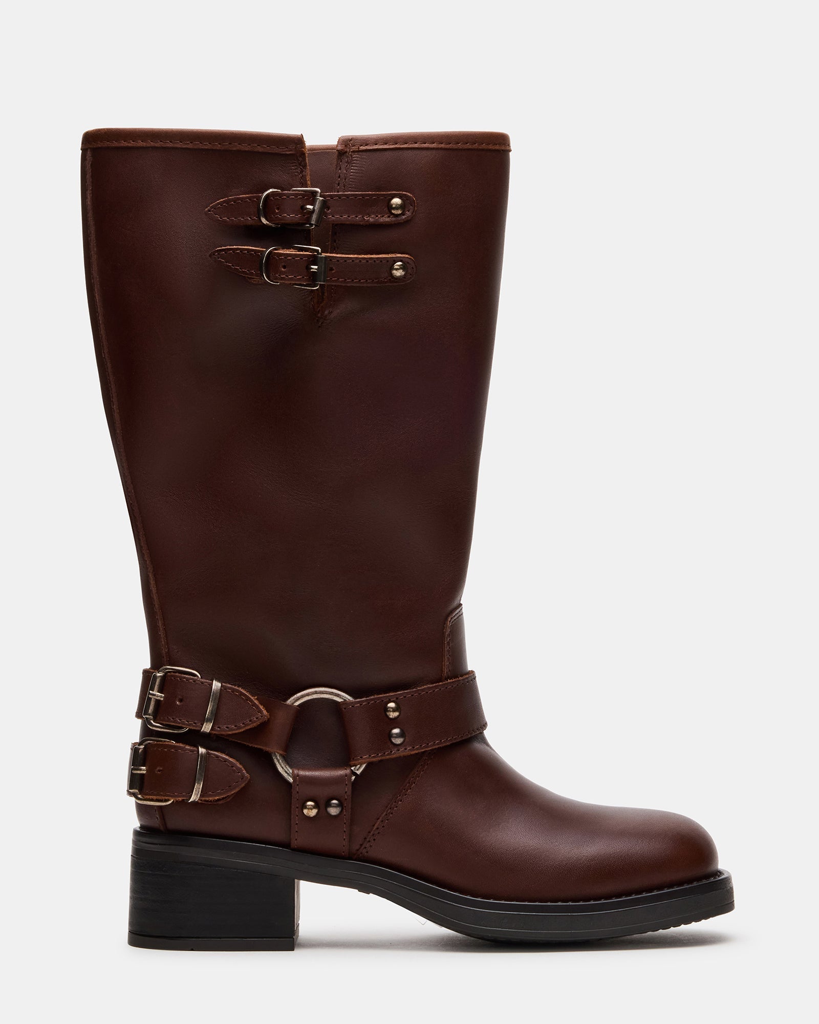 ASTOR Brown Leather Wide Calf Knee-High Women's Boot | Steve Madden