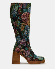 FOLIE Tapestry Square-Toe Block Heel Knee-High Women's Boot | Steve Madden