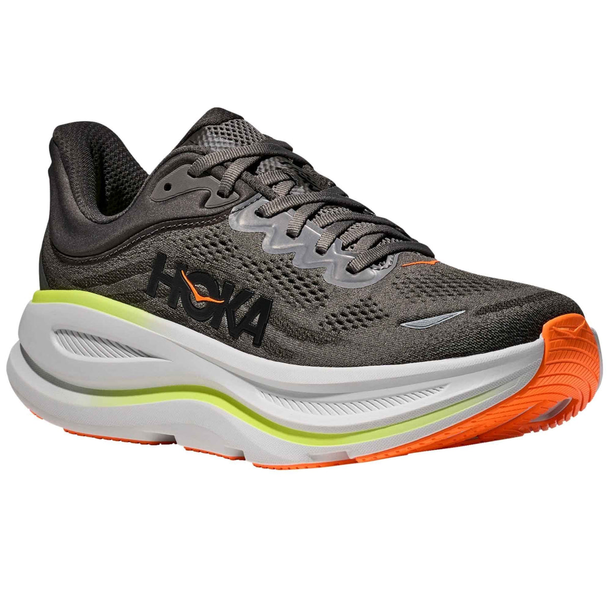 Bondi 9 Mens Running Shoes Asphalt Grey/Gravel