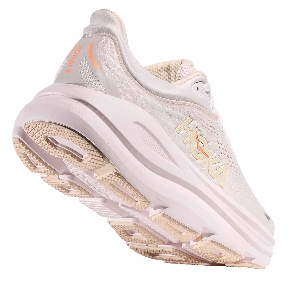 Bondi 9 Womens Running Shoes Lilac Cream/Tangerine Glow