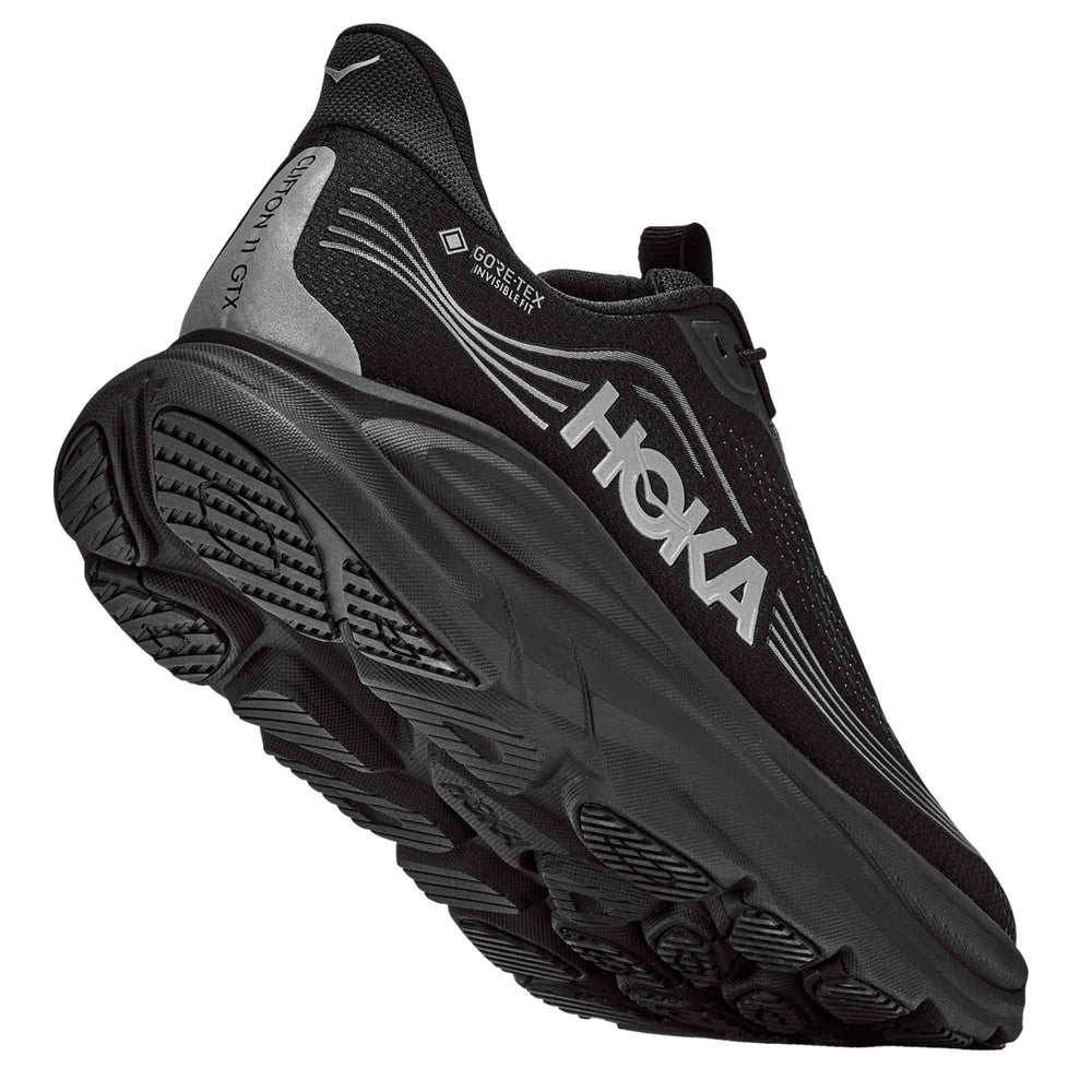 Clifton 11 Gore-Tex Wide Mens Waterproof Running Shoes Black/Black